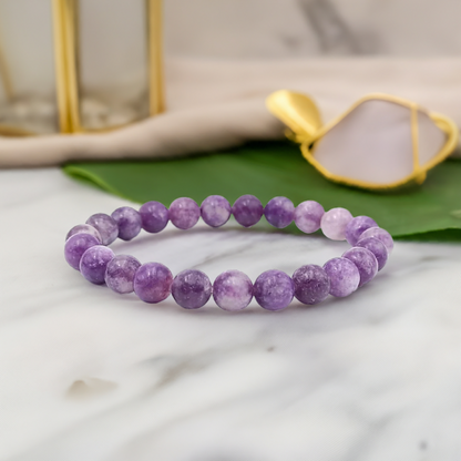 Natural Lepidolite AAA Bracelet 8MM with Certificate