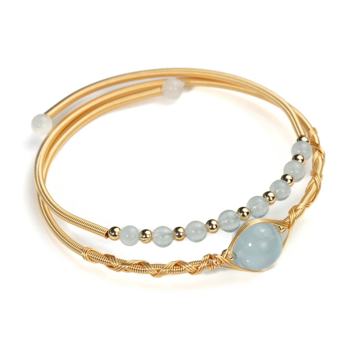 Aquamarine bangle for Courage