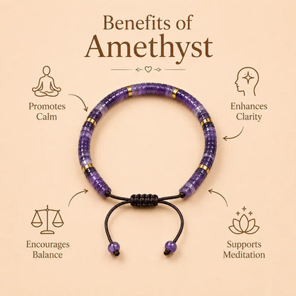 Amethyst Braided Bracelet (Balances mind & Body)