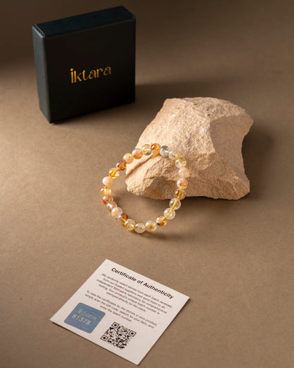 Citrine Round 8MM Bead Bracelet - Success & Abundance