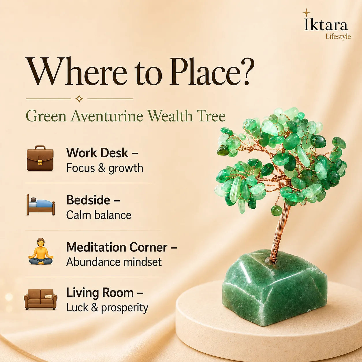 Green Aventurine Wealth Tree