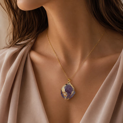Amethyst Druzy Pendant