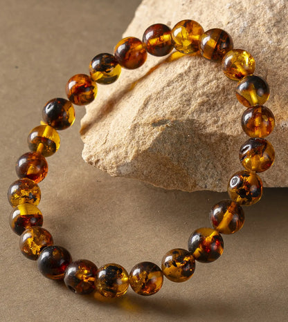 Natural Amber AAA Bracelet 8MM With Certificate