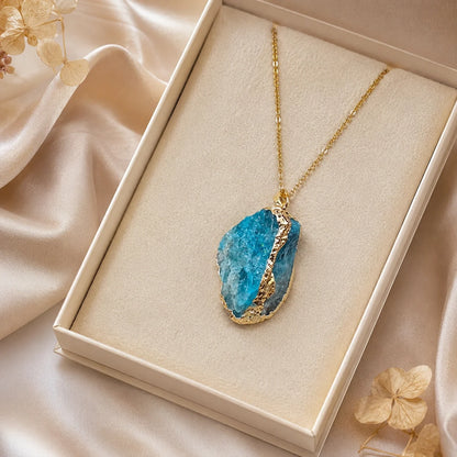 Amazonite Druzy Pendant