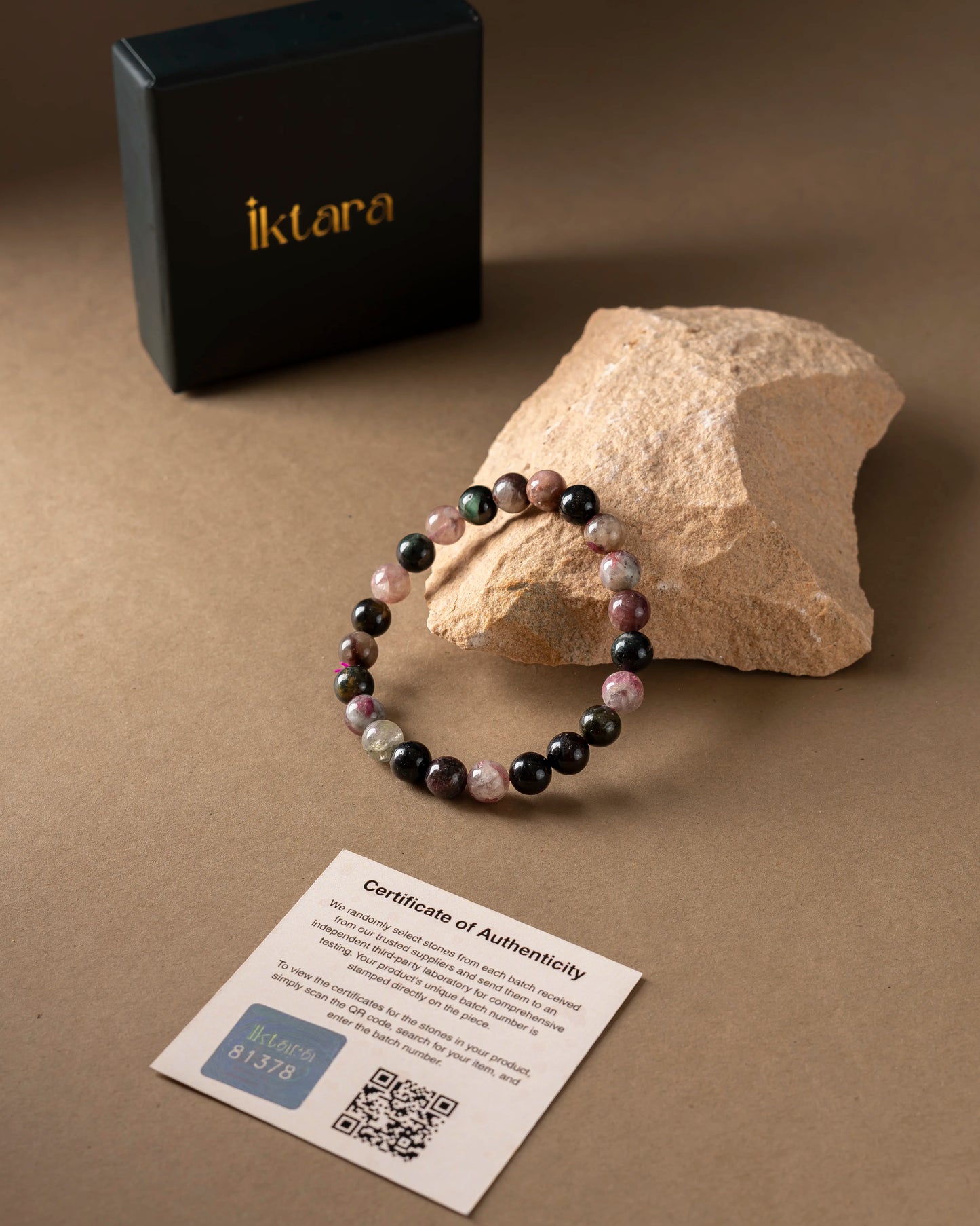 Natural Watermelon Tourmaline AAA Bracelet 8MM With Certificate