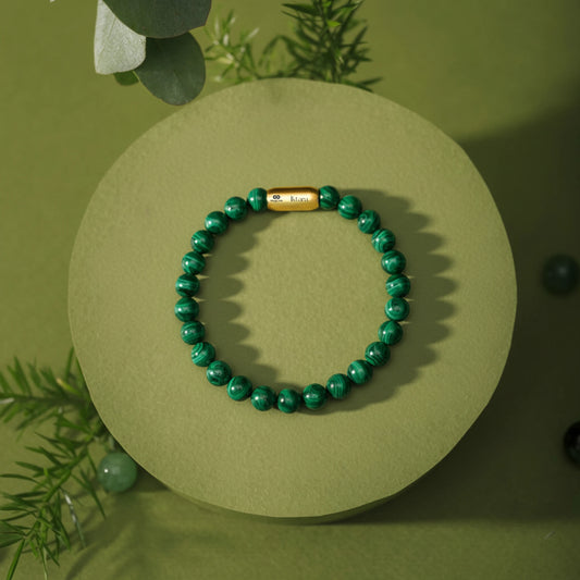 Natural Malachite AAA Bracelet 8MM With Certificate with Maglink