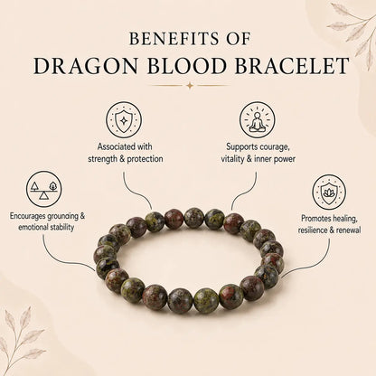 Natural Dragon Blood Bracelet 8mm With Certificate