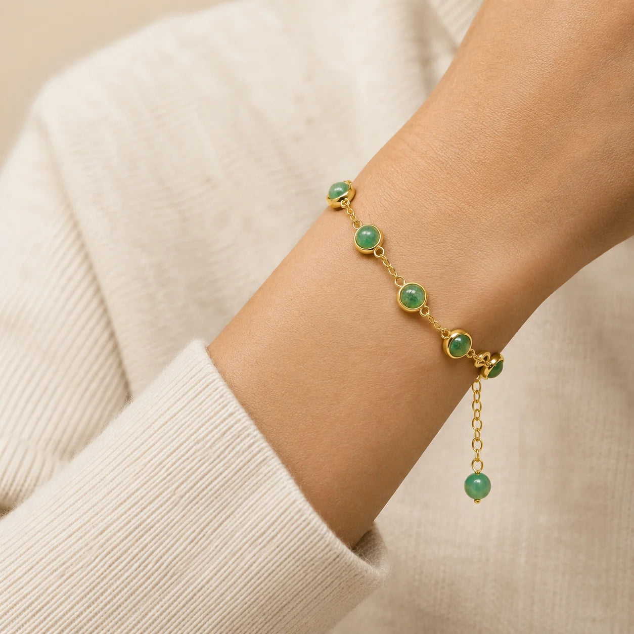 Green Aventurine Wealth Energy Chain Bracelet