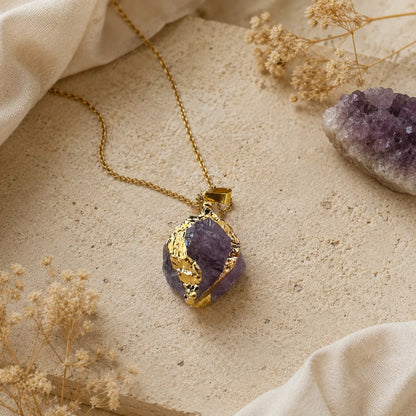 Amethyst Druzy Pendant