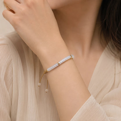 Clear Quartz Braided Bracelet for Empathy