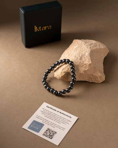 Natural Hematite Bracelet 8mm With Certificate