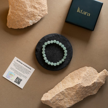 Green Aventurine Round 8MM Bead Bracelet – Aligns with Luck & Opportunities
