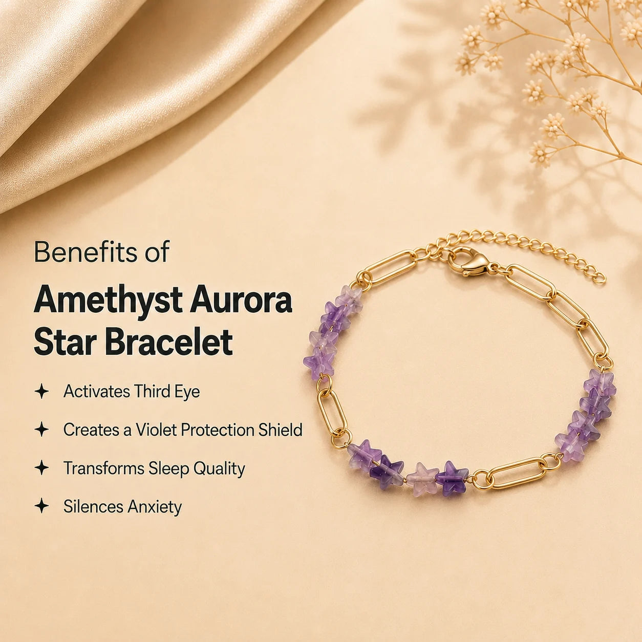 Amethyst Aurora Star Bracelet