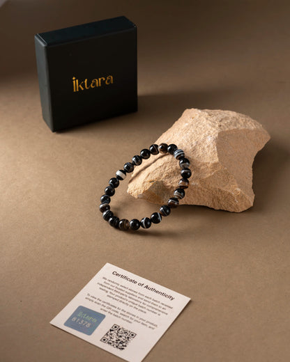 Sulemani Hakik Round 8MM Bead Bracelet (Protection from Evil Eye)