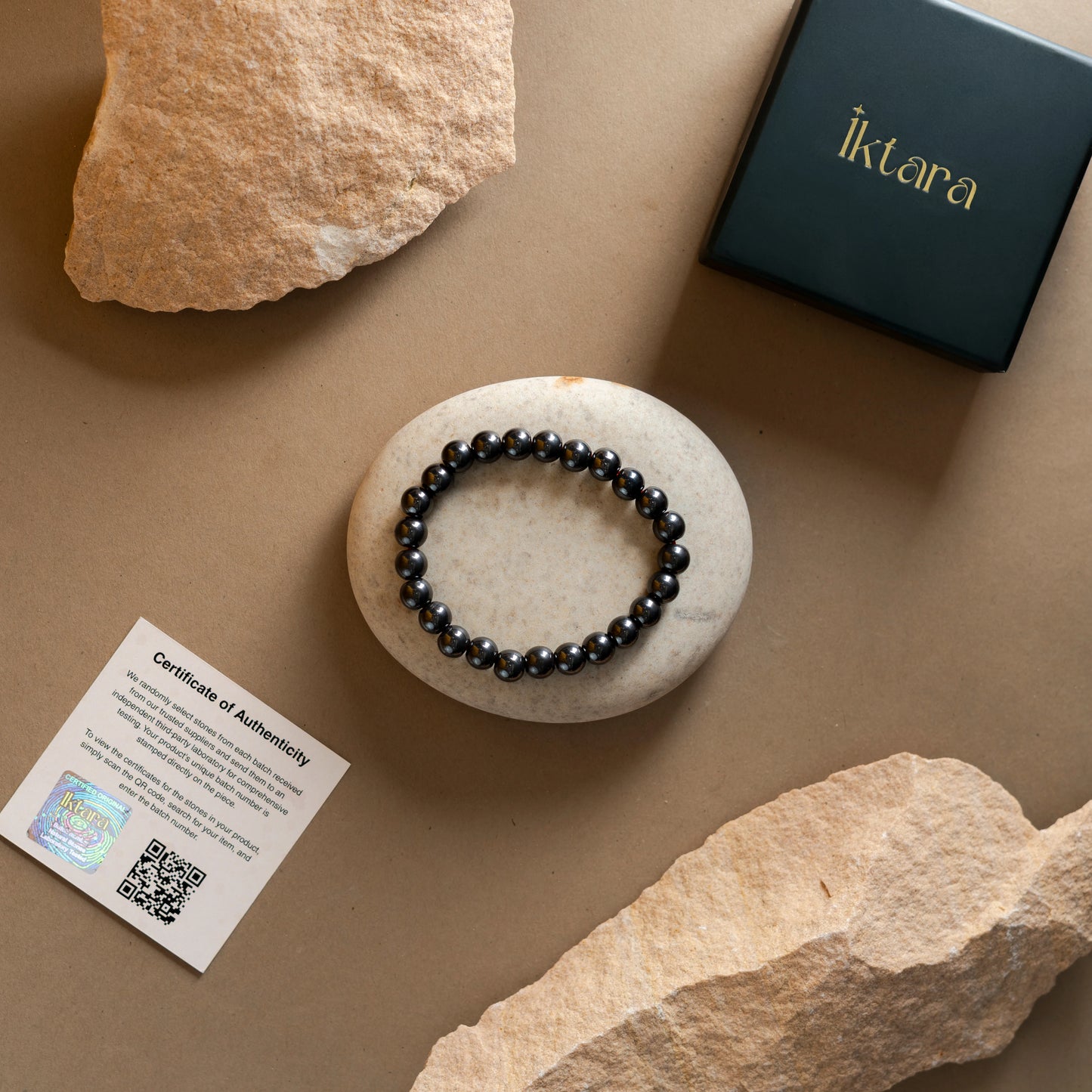 Natural Hematite Bracelet 8mm With Certificate