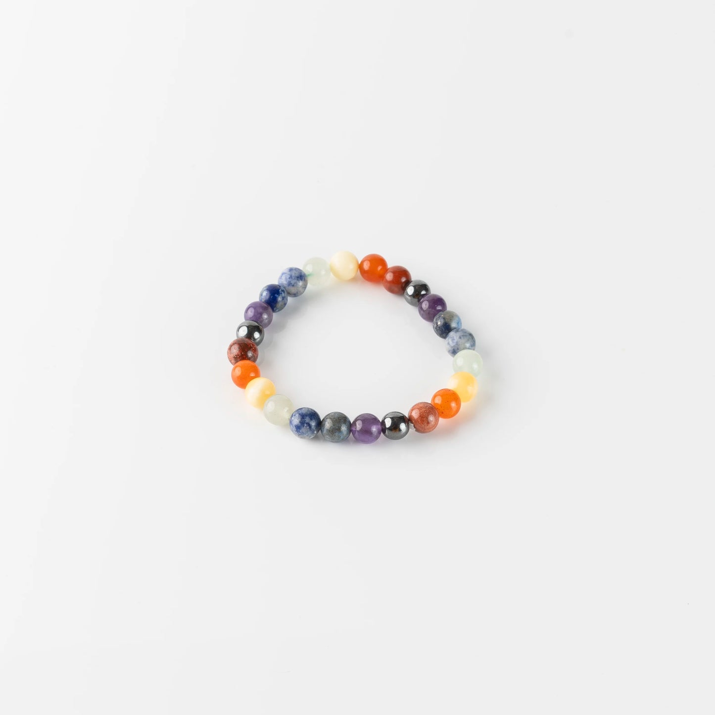 Natural Seven Chakra Crystal Healing 8MM Bracelet With Certificate