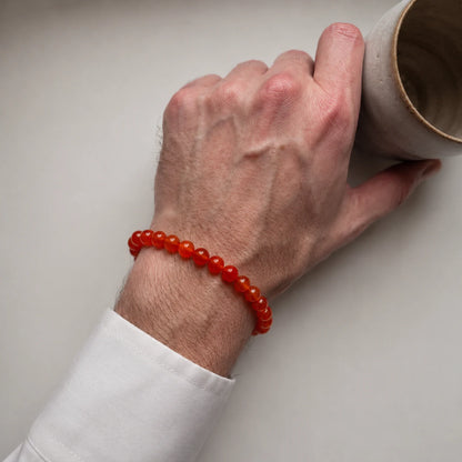 Natural Red Jasper Bracelet 8mm With Certificate