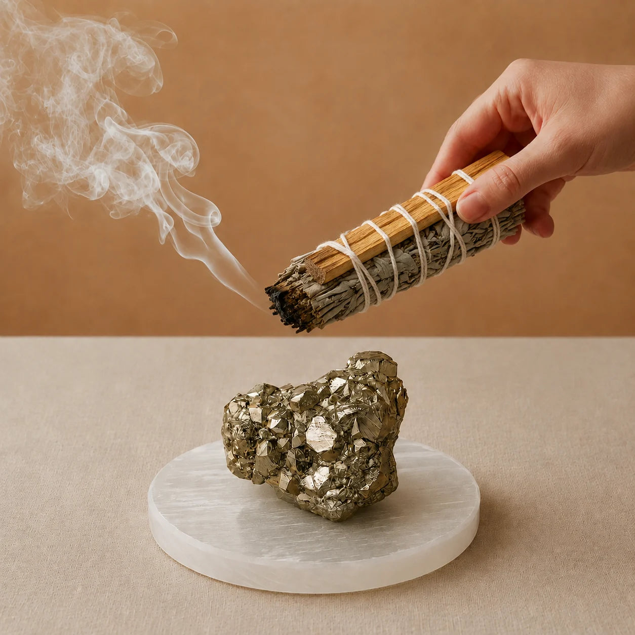 Pyrite with Cleanse and Recharge Ritual Kit