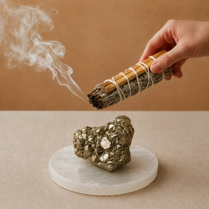 Pyrite with Cleanse and Recharge Ritual Kit