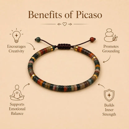 Picasso Braided Bracelet (Promoting stability & inner strength)