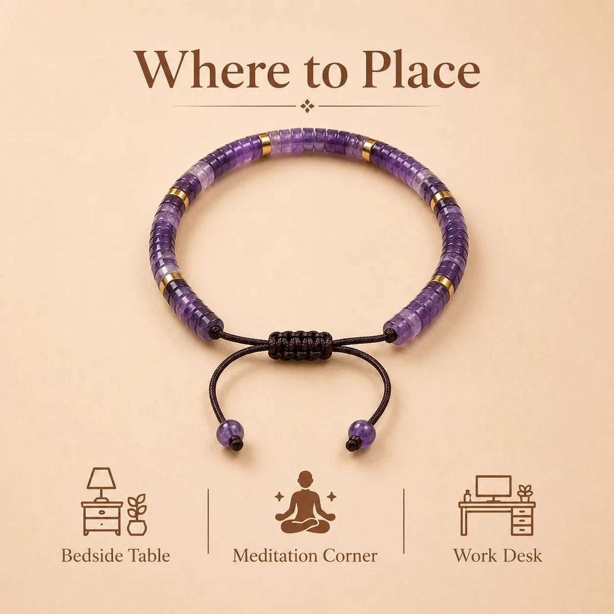 Amethyst Braided Bracelet (Balances mind & Body)