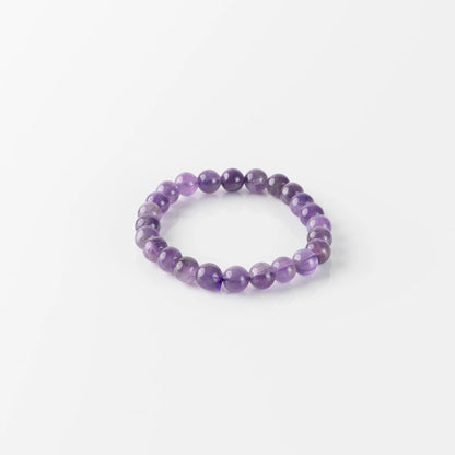 Amethyst Round 8MM Bead Bracelet – Boosts intuition & focus
