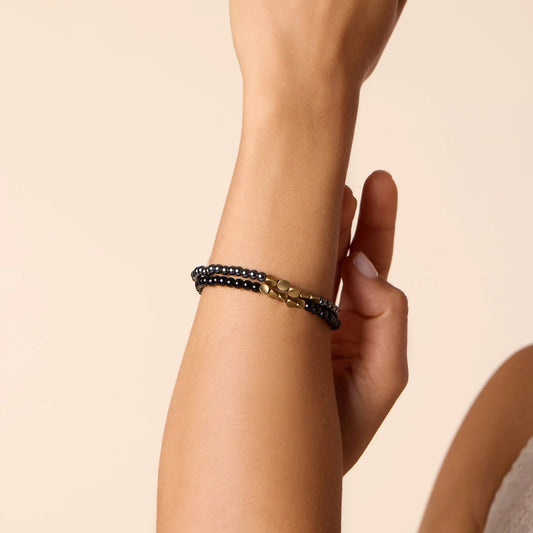 Hematite & Copper Bracelet  for Grounding & Luck (4mm Beads)