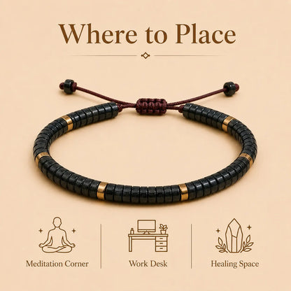 Hematite Braided Bracelet (For Strength, Stability, & Energetic)