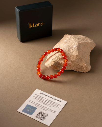 Natural Red Jasper Bracelet 8mm With Certificate