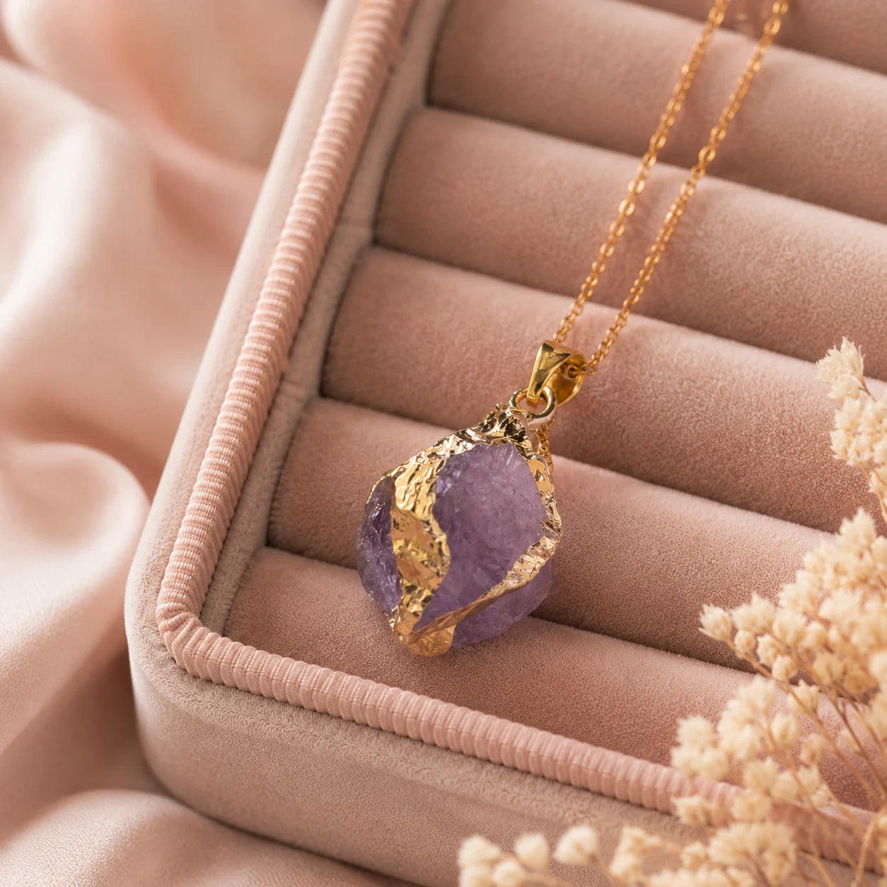 Amethyst Druzy Pendant