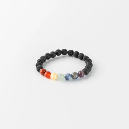 Natural Lava 7 Chakra AAA Bracelet 8MM With Certificate