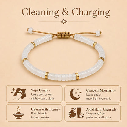 Clear Quartz Braided Bracelet for Empathy