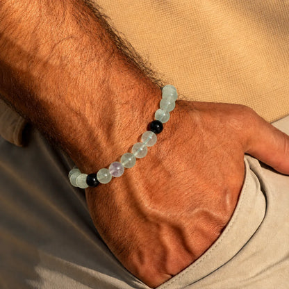 Natural Multi Fluorite Bracelet 8mm With Certificate