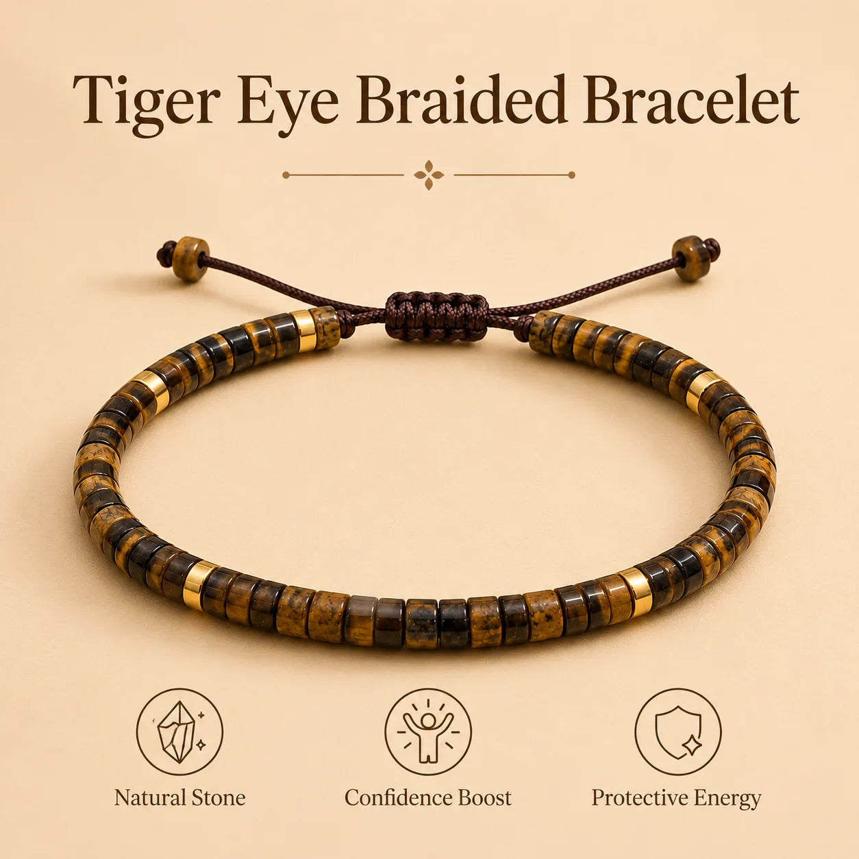 Tiger Eye Braided Bracelet