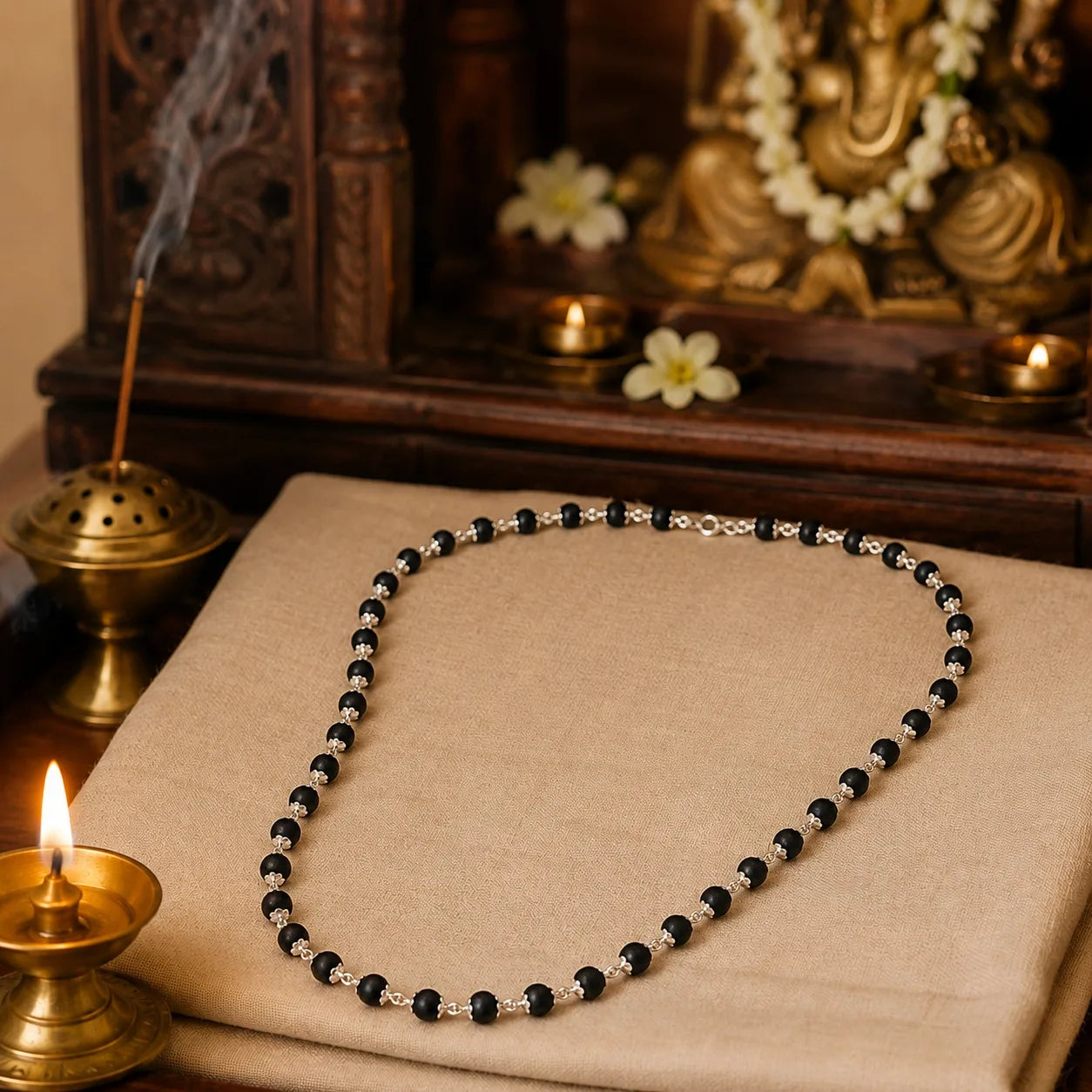 Karungali Mala in Silver – Tradition with a Refined Finish