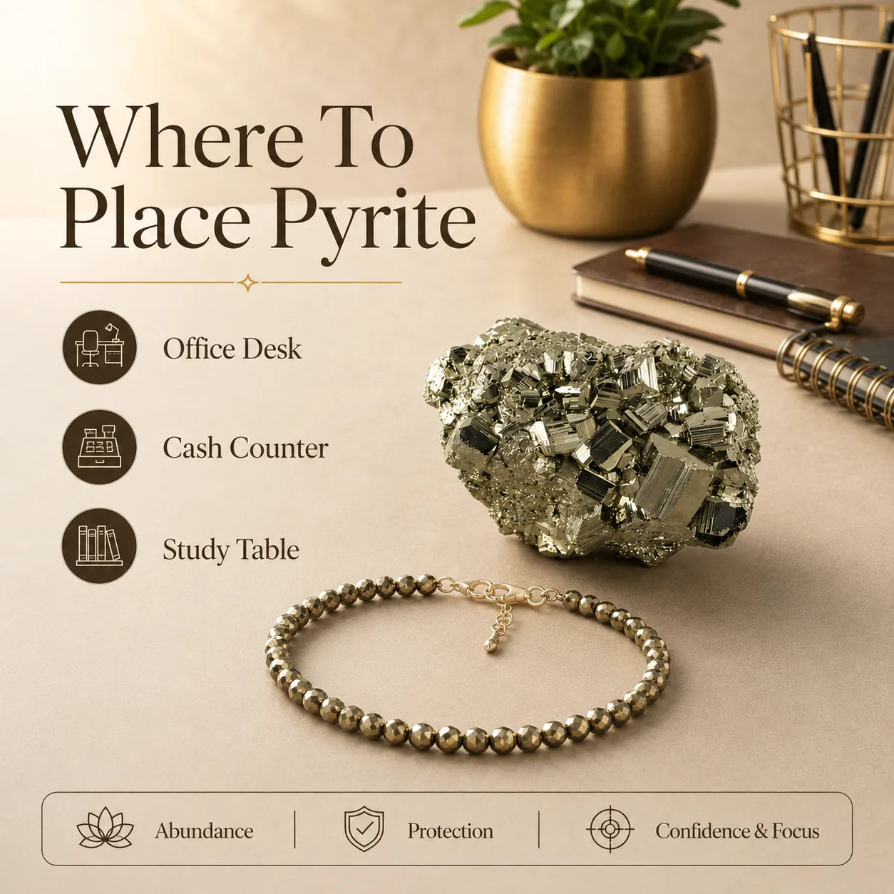 Dhan Shakti Pyrite Cluster Anklet Combo