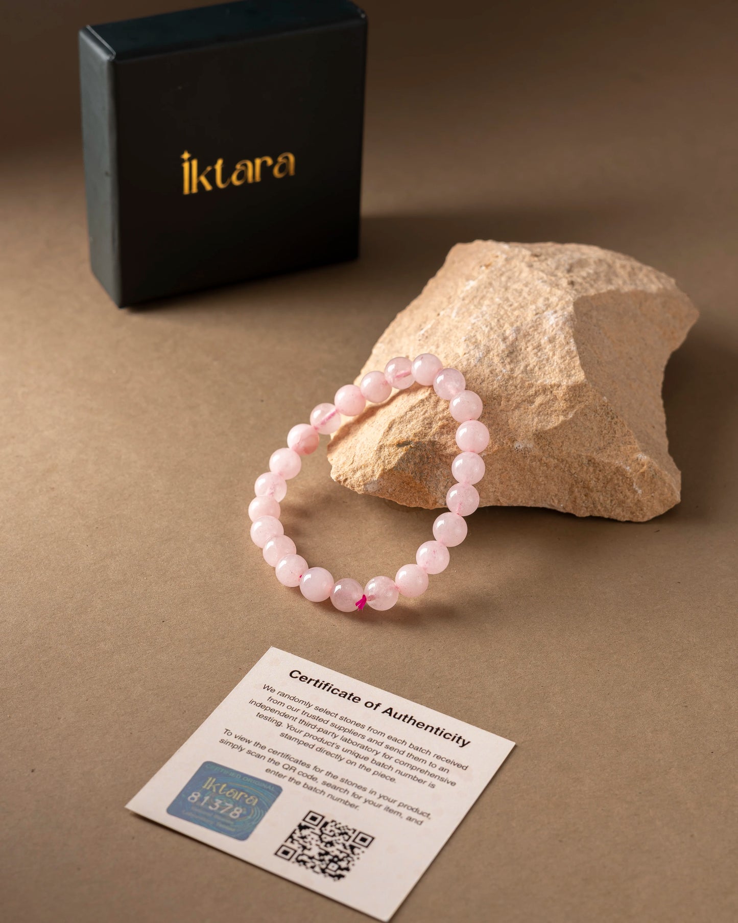 Rose Quartz Love Harmony Round 8MM Bead Bracelet
