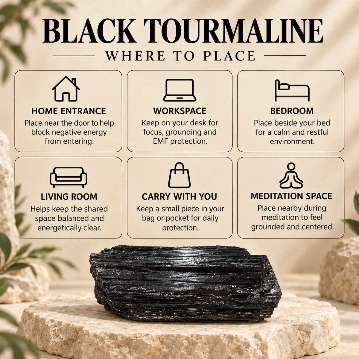 Natural Black Tourmaline Raw Cluster-(1717 Gram)
