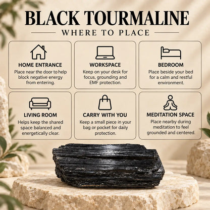 Natural Black Tourmaline Raw Cluster-(1717 Gram)