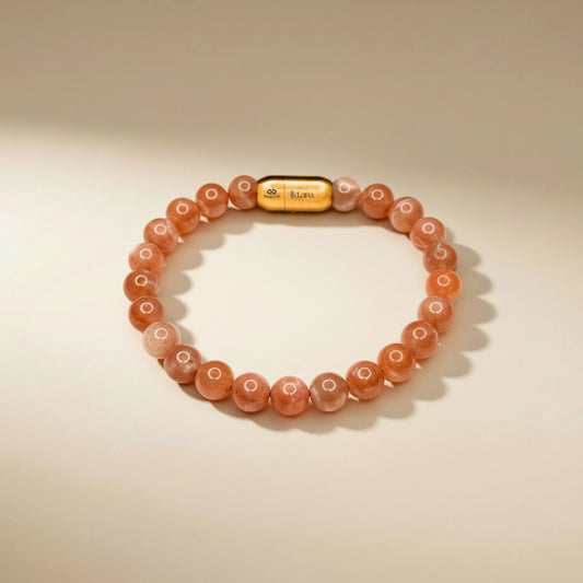 Natural Sunstone AAA Bracelet 8MM With Maglink