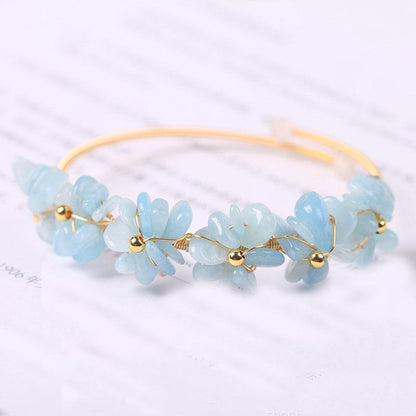 Aquamarine bangle for Courage & Communication