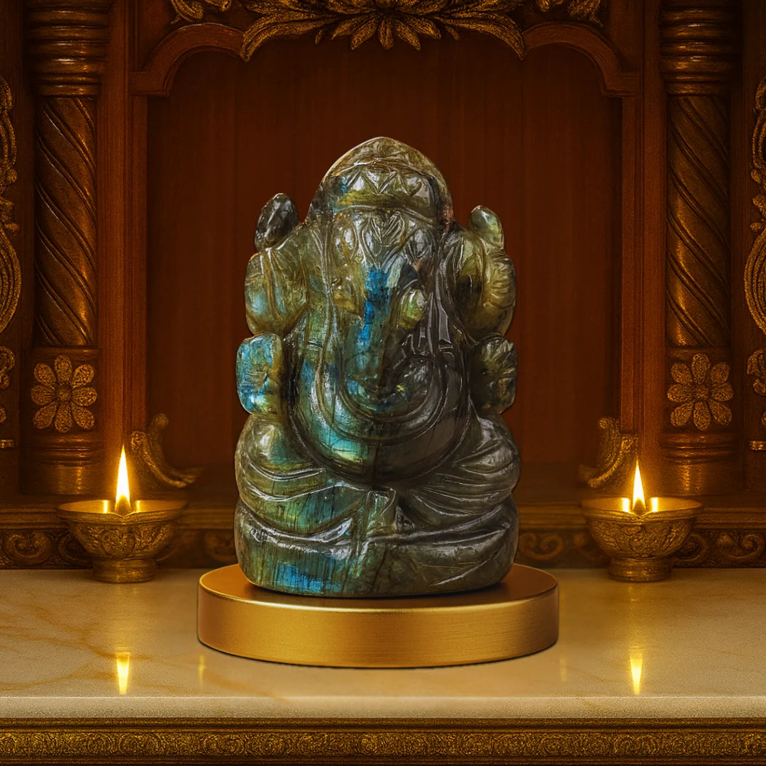Vinayak Shakti – Labradorite Ganesha (AAA Quality)
