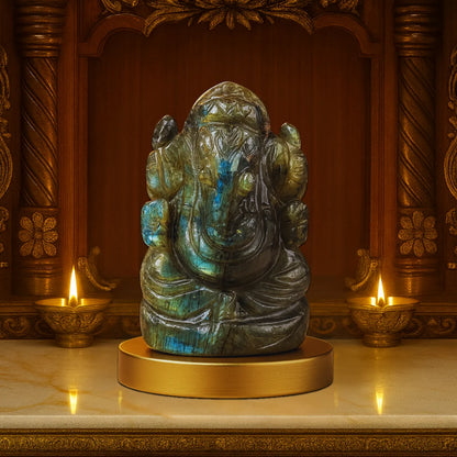 Vinayak Shakti – Labradorite Ganesha (AAA Quality)