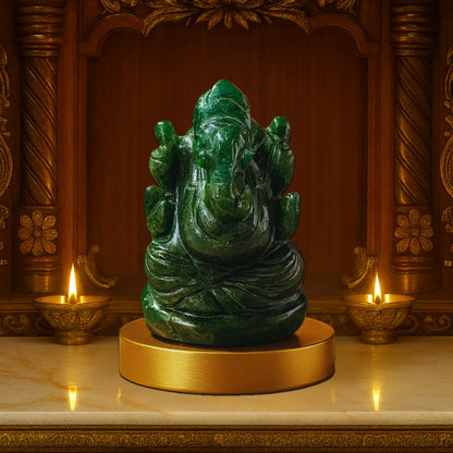 Vinayak Shakti – Green Jade Ganesha (AAA Quality)