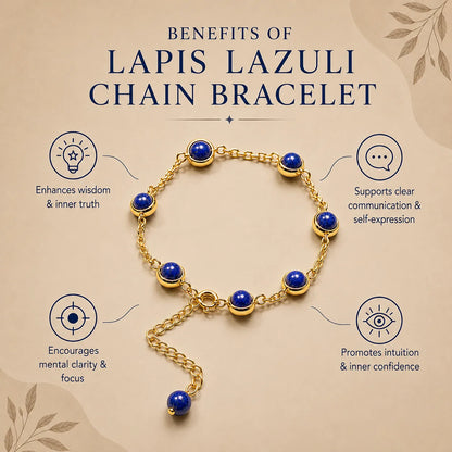 Lapis Lazuli Wisdom & Communication Chain Bracelet