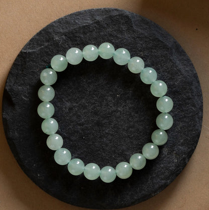 Green Aventurine Round 8MM Bead Bracelet – Aligns with Luck & Opportunities