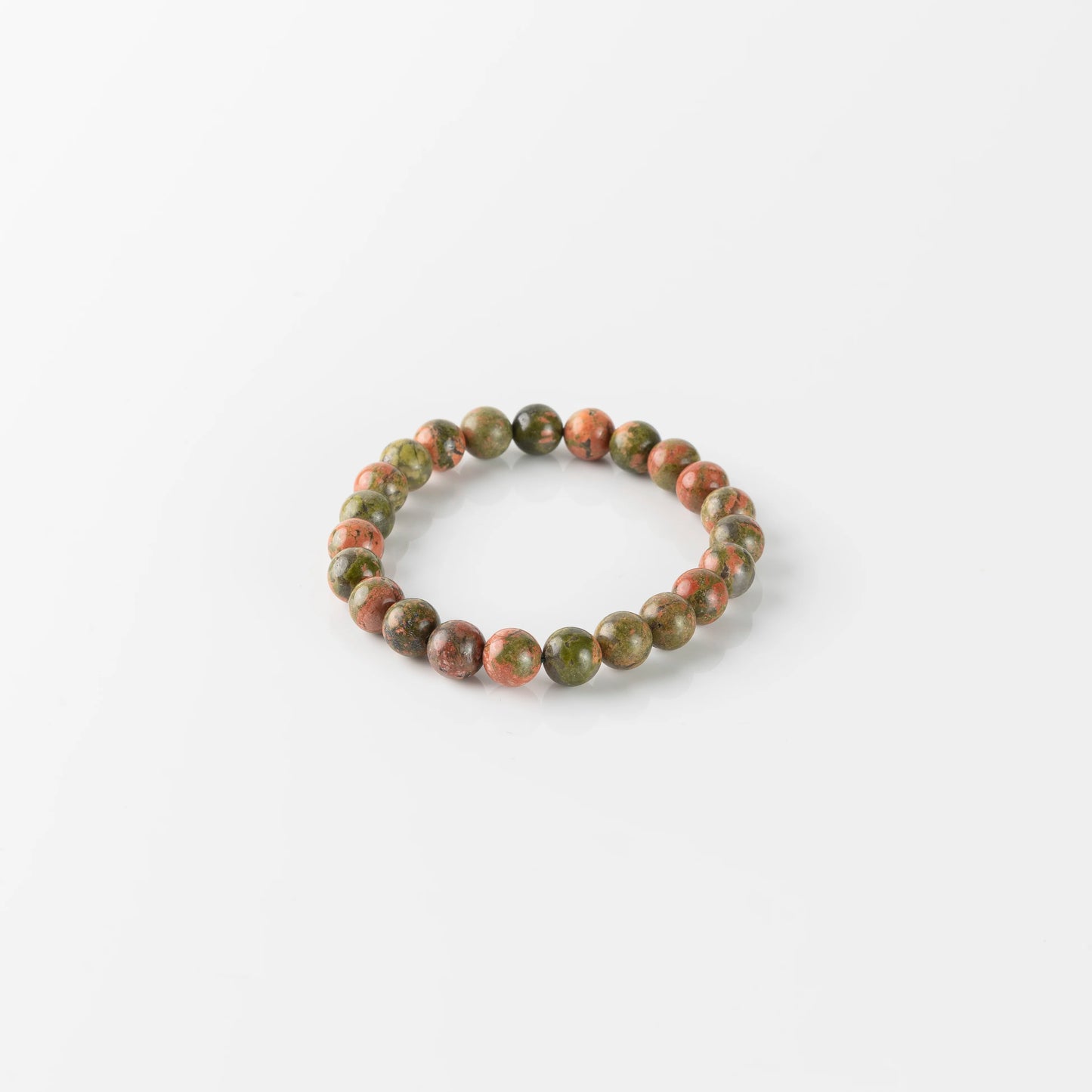 Natural Unakite Bracelet 8mm With Certificate