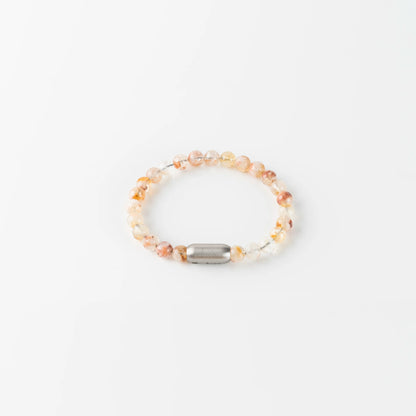 Citrine Round 8MM Bead Bracelet - Success & Abundance with Maglink