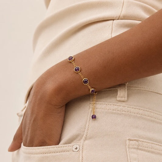 Amethyst Mind & Calm Energy Chain Bracelet