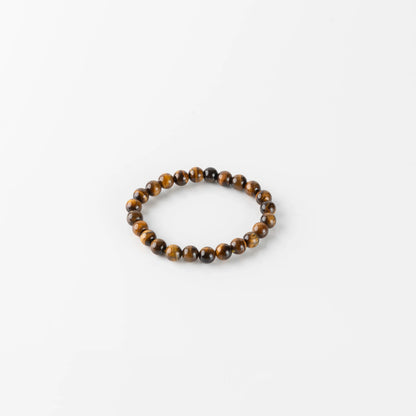 Tiger Eye 8MM rounded beads bracelet - Stone of Confidence, Courage & Focus